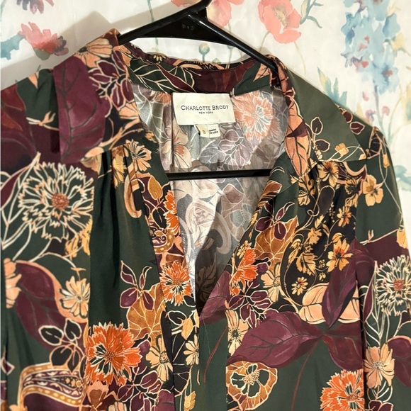 Vintage Charlotte Brody Long Sleeve Blouse with Notched Collar - Picture 4 of 9